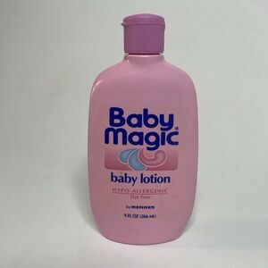 Pink Baby Magic Lotion 9oz Bottle by Mennen Movie Prop VTG 80s 90s Partial READ